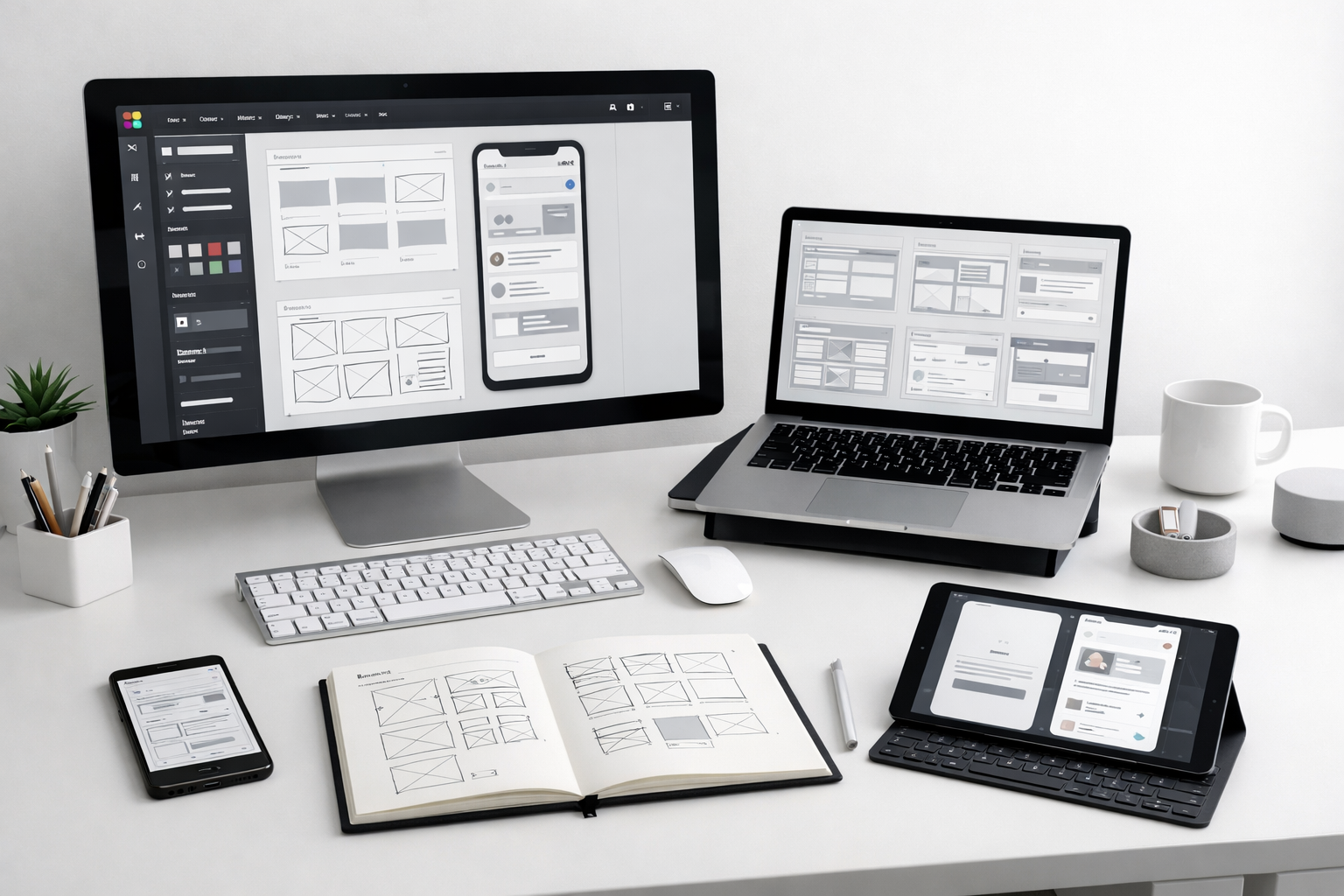 UI UX tasarim arayuz prototipleri ve wireframe calismalari